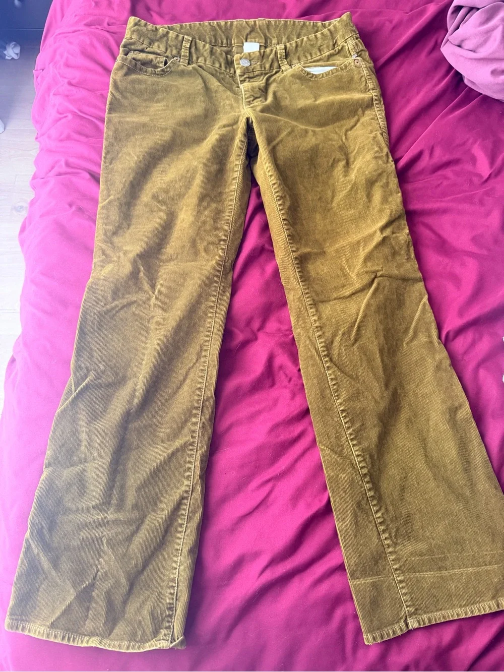 JCREW Olive Corduroy Pants - Classic Straight Fit